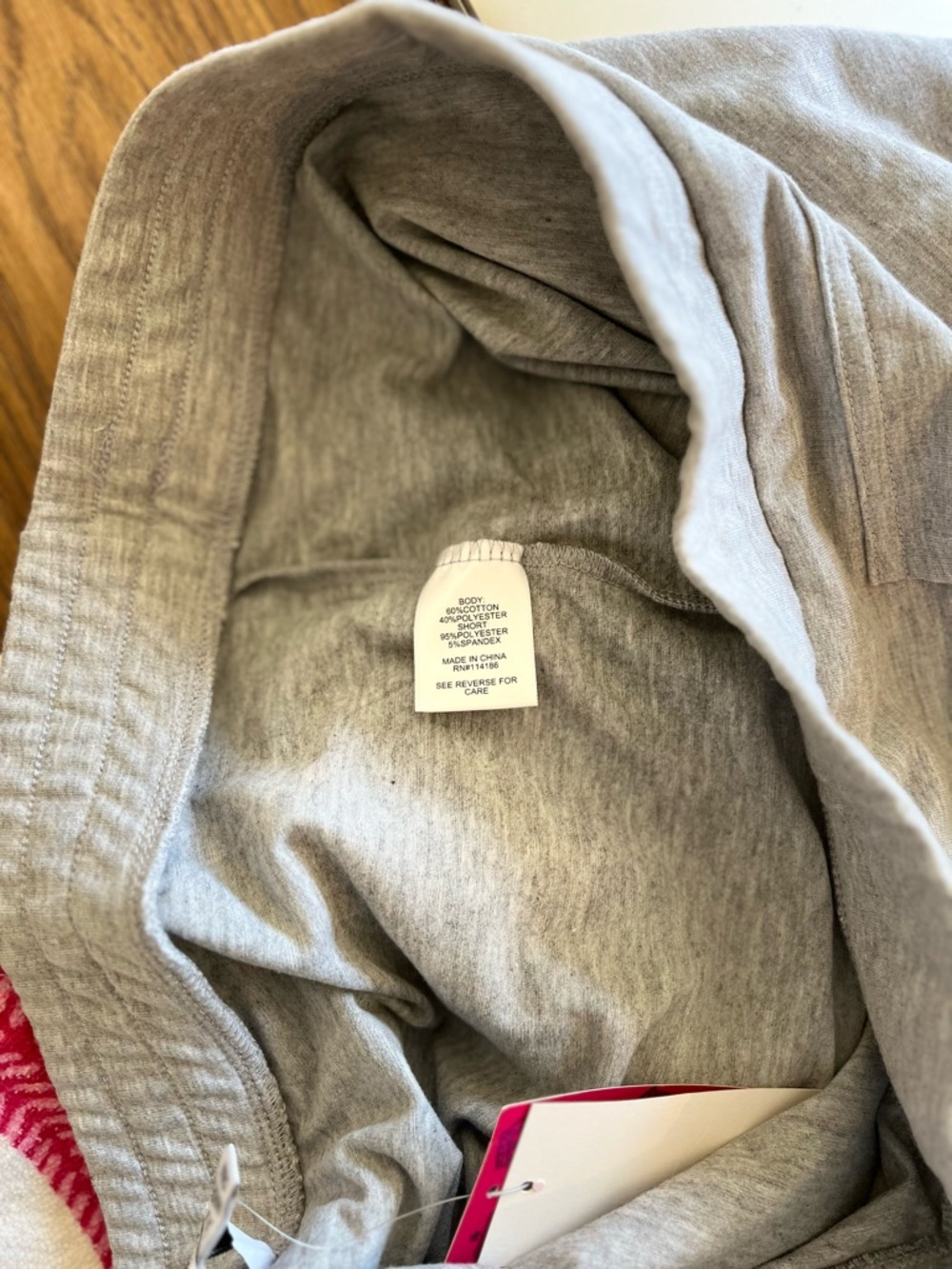 Juicy Couture Light Gray Skirt Kangaroo Pockets with Pink Crown Accent - Picture 9 of 10